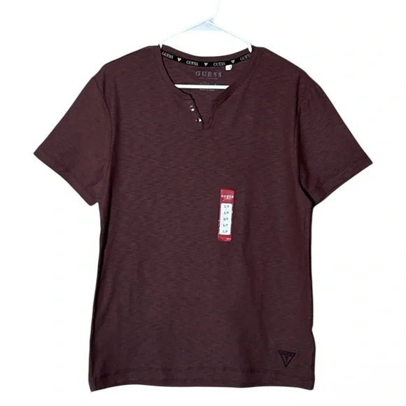 Guess Men's Dark Brown Short Sleeve Tee,NWT,Size S,Made in India - Picture 3 of 9